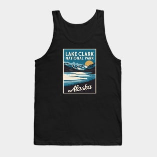 Lake Clark National Park Retro Travel Poster Tank Top